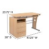 Flash Furniture Computer Desk with Three Drawer Single Pedestal and Pull-Out Keyboard Tray - 4 of 4