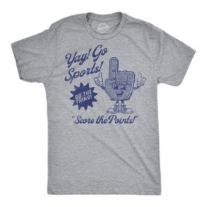 Mens Funny T Shirts Yay Go Sports Sarcastic Fan Graphic Sports Tee For Men - Crazy Dog Men's T Shirt - 1 of 4