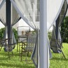 Resenkos Patio Garden Pergola, Pergola Canopy,13' x 13' Pop Up Gazebo Hexagonal Canopy Shelter with 6 Zippered Mesh Netting Gray - 4 of 4