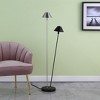 47.5" In Led Double G-9 Matte Powder Black/Silver Redman Brushed Nickel Floor Lamp - 3 of 4