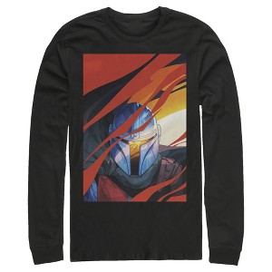 Men's Star Wars The Mandalorian Surreal Journey Long Sleeve Shirt - 1 of 3
