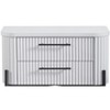 Vynxaria 2-Drawer Nightstand - USB Type C Port, Reeded Fronts, Metal Accent Base, Ball Bearing Guides, White - 4 of 4