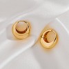 Chunky Gold Huggie Earrings - 18K Gold Plated, Hypoallergenic Hoops for Women & Men - 2 of 4