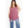 Women's Plus Size Cassie Asymmetrical Dress - mauve | CITY CHIC - 3 of 4
