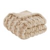 YOOCOZZ 50x60" Ruched Fur Throw Blanket - 3 of 4