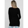 PinkBlush Black Soft Knit Ruched Maternity Top - 3 of 4