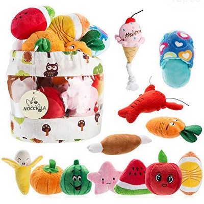 Nocciola 12 PCS Dog Squeaky Toys with Takeout Bag,Christmas gift,Cute Plush Small Dog Toys for Small to Medium Dogs
