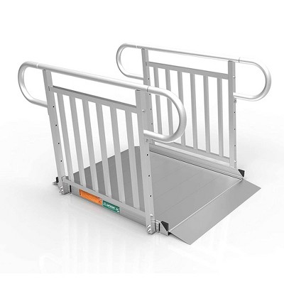 EZ-ACCESS GATEWAY 3G Aluminum Portable Wheelchair Mobility Device Ramp with Textured Surface and Self Adjusting Bottom Transition Plates