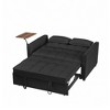 TiranisuBest 3-IN-1 Modern Gray Velvet Loveseat Sofa Bed, Adjustable Backrest, Easy Assembly, and Plush Comfort for Living Room or Guest Room - 4 of 4