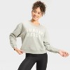 Women's French Terry Crewneck Sweatshirt - All In Motion - 3 of 4