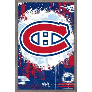 Trends International NHL Montreal Canadiens - Maximalist Logo 23 Framed Wall Poster Prints - 1 of 4