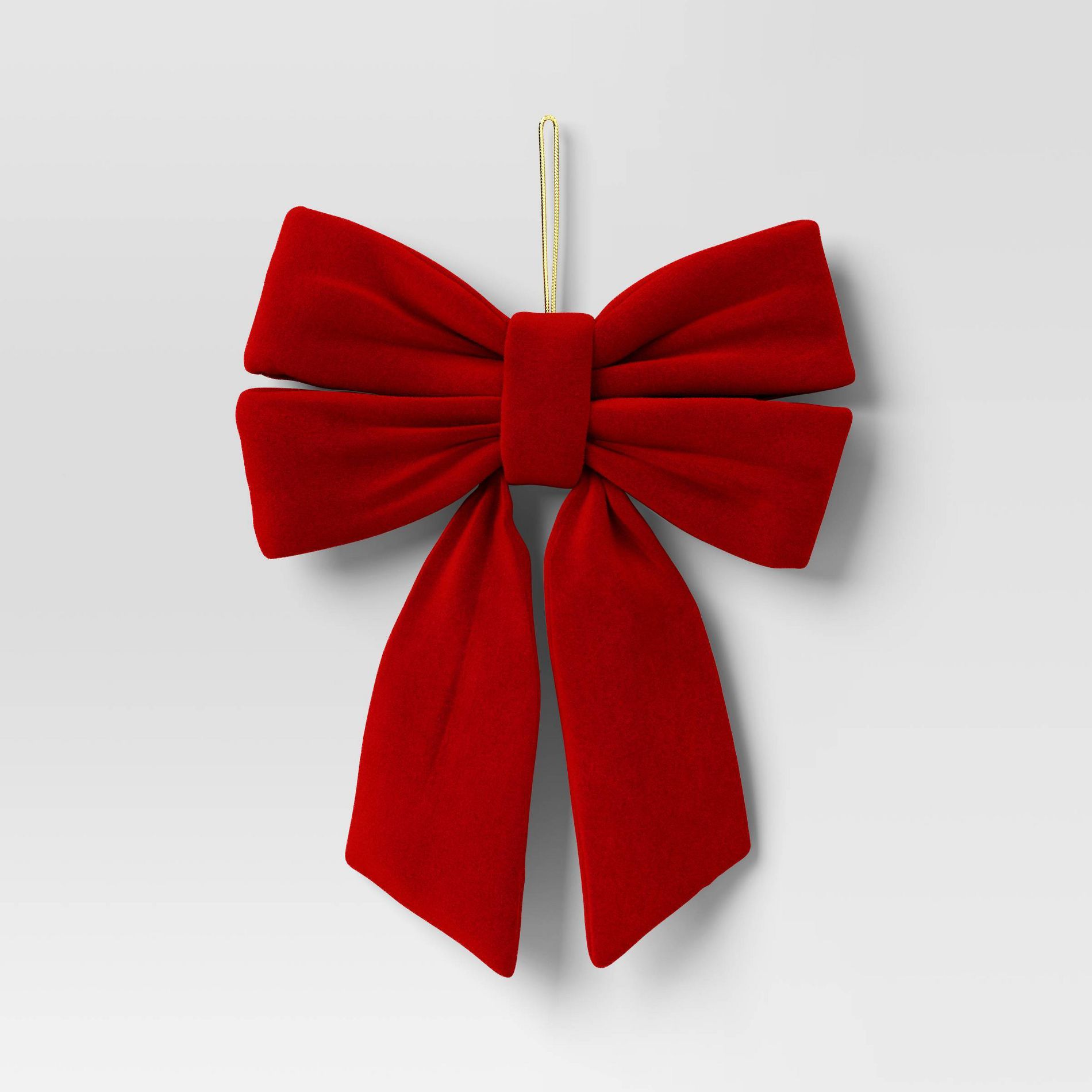12" Christmas Velvet Bow Red - Wondershop™