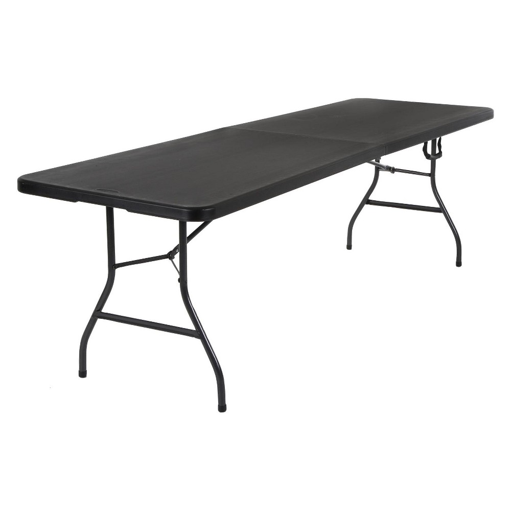 Deluxe Blow Molded Folding Table Black - Cosco