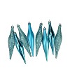 Northlight 8ct Turquoise Blue 4-Finish Shatterproof Christmas Finial Ornaments 5.5" - 2 of 2
