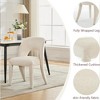 QingMoon Chenille Dining Chairs with Hollowed Out Backrest, Modern Upholstered Kitchen Chairs Set of 2, Accent Chairs for Living Room - 3 of 4