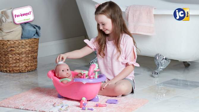 JC Toys For Keeps! Baby Doll Bath Tub with Accessories, 2 of 8, play video