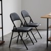 Karl Home | Plastic / Resin Padded Stackable Folding Chair Folding Chair Set (Set of 6) - 3 of 4