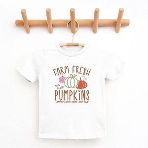 The Juniper Shop Colorful Farm Fresh Pumpkins Toddler Short Sleeve Tee - 1 of 2