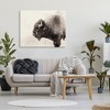 Stupell Industries Shaggy Buffalo Rustic Portrait Vintage Sepia Tone Photography Canvas Wall Art - 2 of 4
