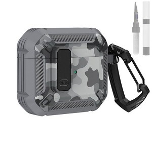 HTUTWOO Apple AirPods 3 Case Cover Solid Armor Series Cool Shockproof Protective Case with Keychain - 1 of 4