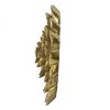 GlasFlength Wall Art Flowers Decorations 3D Flowers Wall Decoration Handmade Rustic Wall Art for Living Room, Gold, 10.2"*2.4"*10.2" - 3 of 4