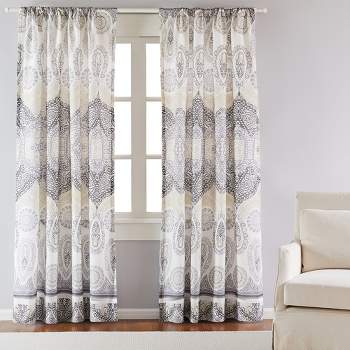 Trevino Lined Curtain Panel with Rod Pocket - Levtex Home