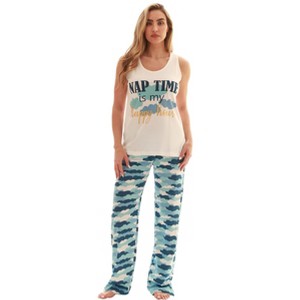 Just Love Womens Tank & Pant Cute Pajama Set - Ribbed PJ Sets Sleepwear Loungewear - 1 of 3