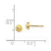 Black Bow Jewelry 4mm Diamond-cut Half-Ball Post Earrings in 14k Yellow Gold - 4 of 4