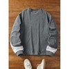 TIME HOLLOW Letter Graphic Contrast Trim Sweatshirt - Stylish And Comfortable - 2 of 3