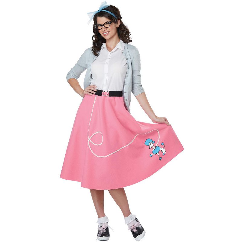 California Costumes Women's 50's Pink Poodle Skirt, 1 of 2