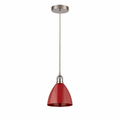 Plymouth Dome - 1 Light Cord Hung Mini Pendant In Industrial Style-11.25 Inches Tall and 7.5 Inches Wide