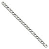 Black Bow Jewelry Mens 8mm Polished Stainless Steel Square Curb Chain Bracelet, 8.5 Inch - 2 of 4