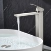 Cobbe Single-Hole Installation Bathroom Vessel Sink Faucet Single Handle with Pop-Up Drain Faucet Brushed Nickel - 3 of 4