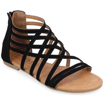 Journee Collection Womens Hanni Gladiator Low Block Heel Sandals