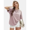 EXLURA Womens Summer Oversized T Shirts Crewneck Loose Workout Short Sleeve Blouse Tops 2025 Y2K Casual Athletic Basic Tee - 4 of 4