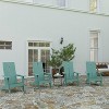 Merrick Lane Set of 4 Modern All-Weather Poly Resin Wood Adirondack Chairs - 2 of 4