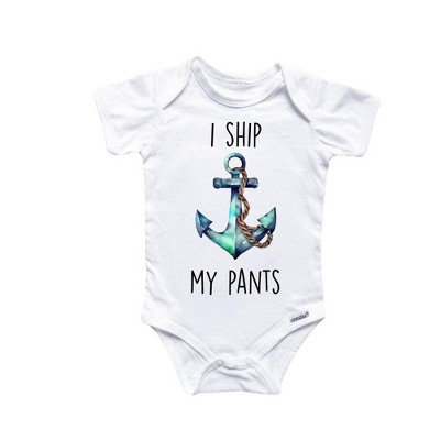 Boat Anchor Nautical Onesie® Baby Boy Girl Clothes Infant Bodysuit Funny Cute Newborn GS1