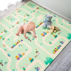 Sorbus (78x70x0.4) Foldable Play Mats with Travel Bag - for Babies, Toddlers, and Kids Playtime & Tummy Time - 1 of 4