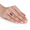 Everly Jewelry – 14K Pink Gold 2 1/3 TGW Amethyst and Diamond Fashion Ring - 3 of 4