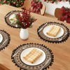 REGALWOVEN Round Farmhouse Placemats Set of 6 Placemats for Dining Table Decor Indoor Outdoor Washable Kitchen Table Mat Wipe Clean - 2 of 4
