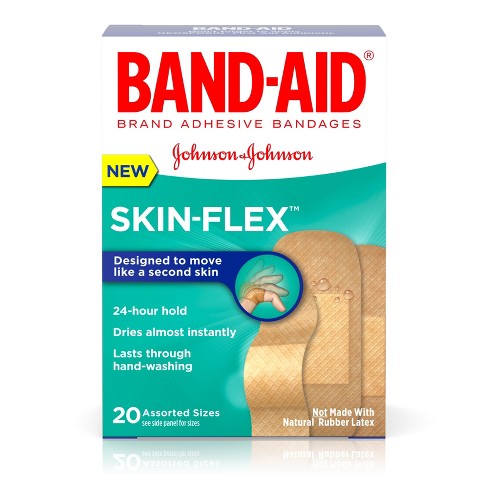band aid skin flex bandages brand adhesive assorted 20ct target hours stay bandaid finger technology