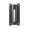 Livex Lighting Barcelona 1 - Light Wall Light in  Black/Brushed Nickel - 3 of 4
