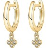 14K Gold Plated S925 Sterling Silver Post Lightweight Drop/for Women | Religious Ornament: Cross, Evil Eye, Clover, Celtic | Dainty Earrings for Women - 3 of 4