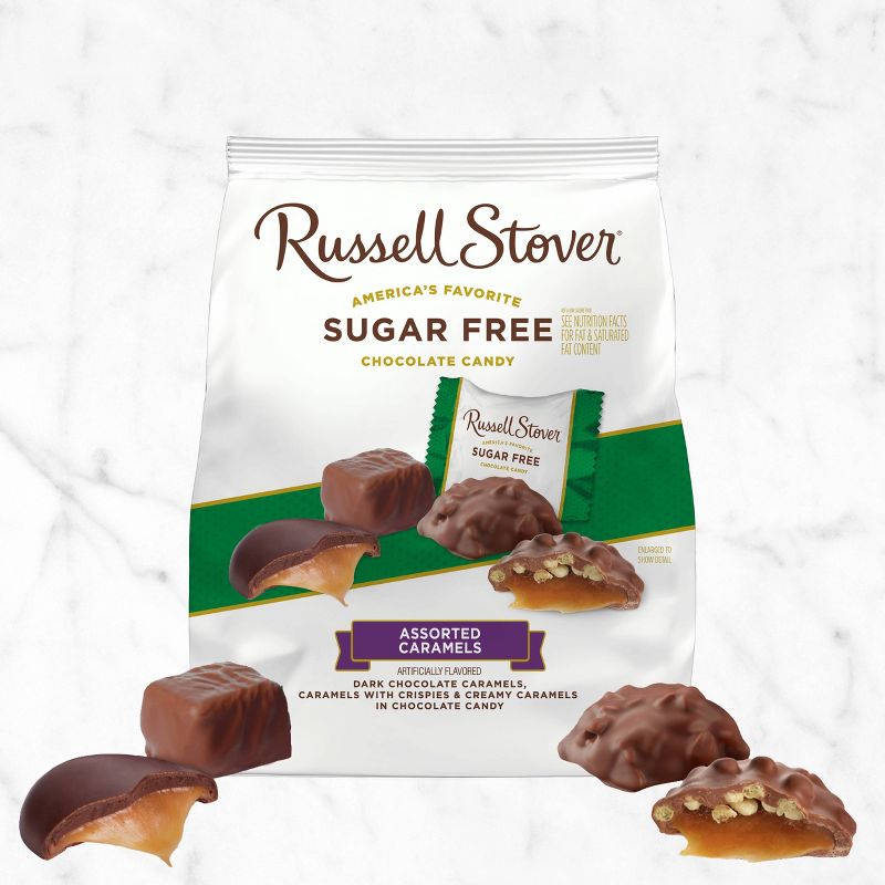 Russell Stover Sugar Free Assorted Candy Caramels Standup Bag - 17.6oz, 4 of 7