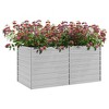 vidaXL Garden Raised Bed 63"x31.5"x30.3" Galvanized Steel Silver - 3 of 4