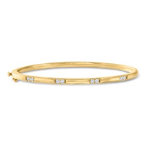 Ross-Simons 0.33 ct. t.w. Diamond Station Bangle Bracelet in 18kt Gold ...