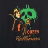 Women's - Disney Villains - Queen of Halloween Lightweight French Terry Wide Neck Long Sleeve Shirt - 2 of 4