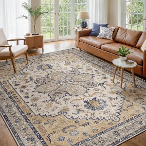 Abynow Medallion Distressed Persian Indoor Area Rug - 1 of 4