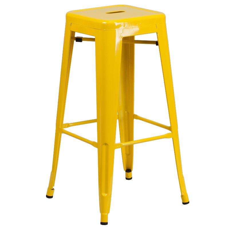 Flash Furniture Commercial Grade 30" High Backless Metal Indoor-Outdoor Barstool with Square Seat, 1 of 24