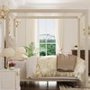 Upholstered Canopy Bed Frame Full Size with headboard, Button Tufted, Nailhead Trim Design - 2 of 4